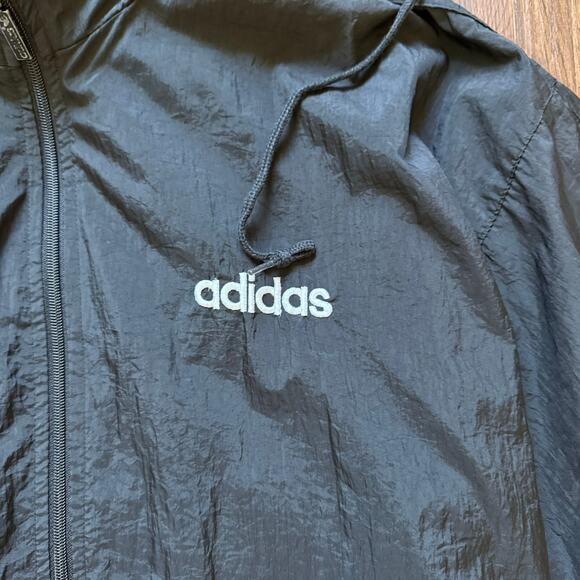 Vintage Adidas Trefoil 3-Stripes Black Windbreaker Jacket Men’s M - Picture 5 of 12